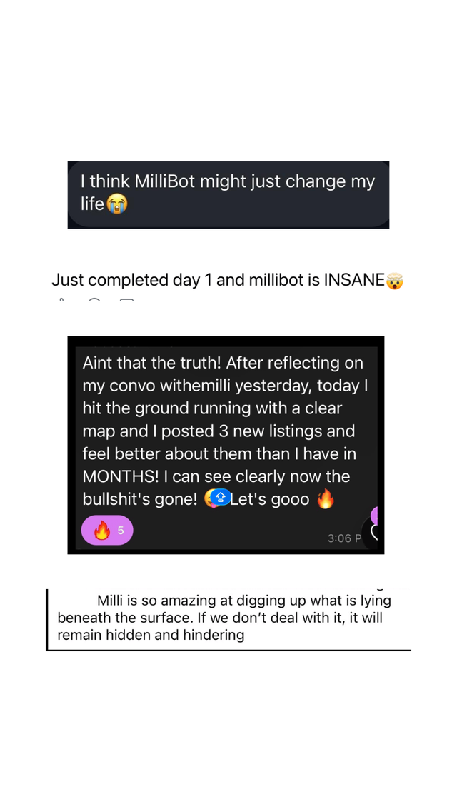 Real MilliBot testimonials